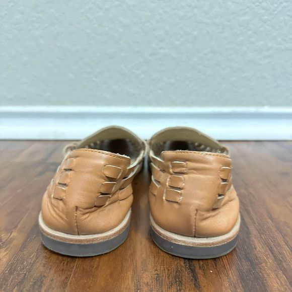 NISOLO Womens Huarache Weaved Leather Sandals in Almond PERU MADE - Picture 7 of 10